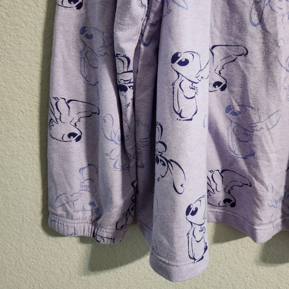 Disney Stitch Women’s Long-sleeve Pajama Set Purple size XL - Picture 5 of 5